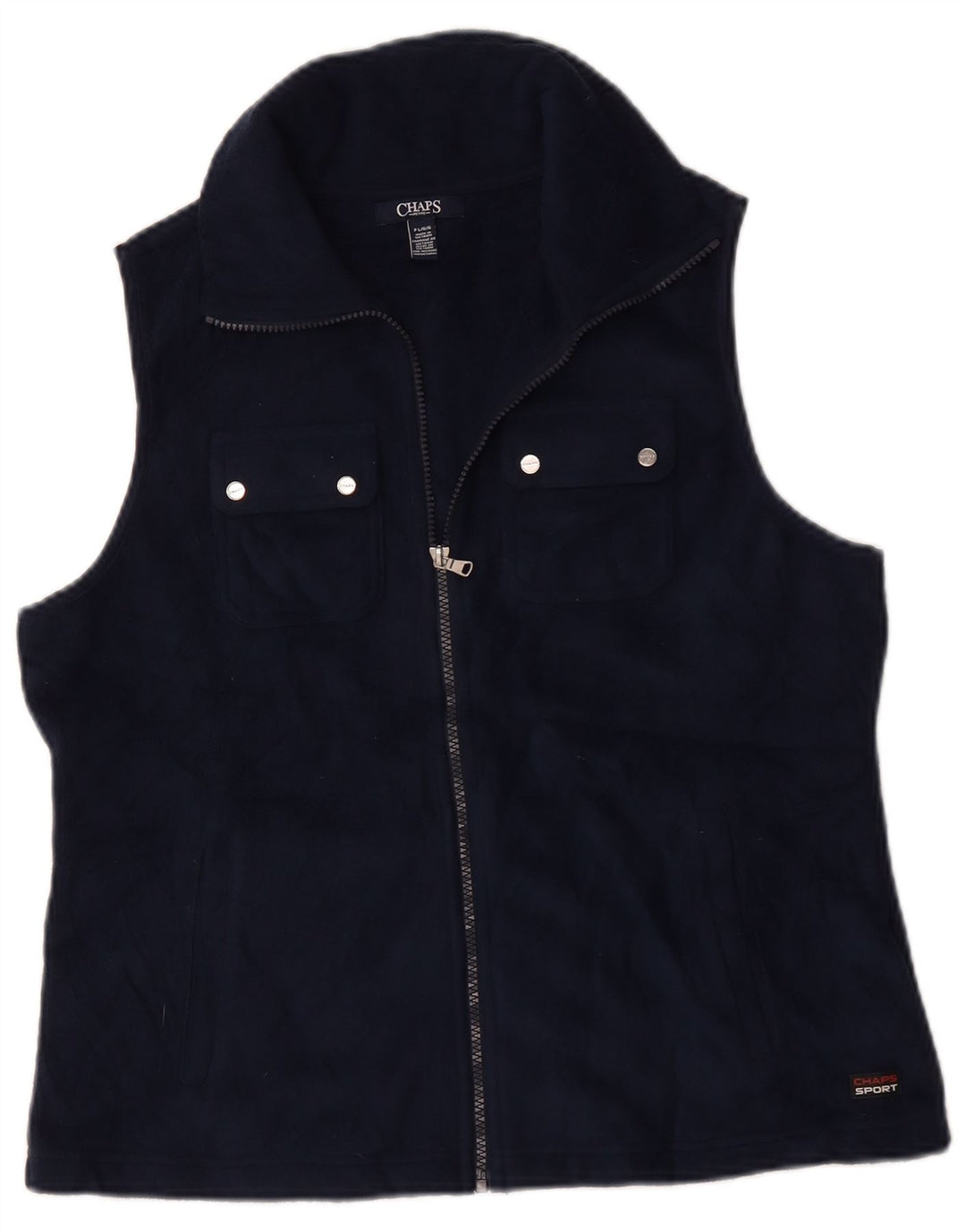 Chaps Mujer Petite Fleece Gilet UK 40 Grande Azul Marino Poliéster