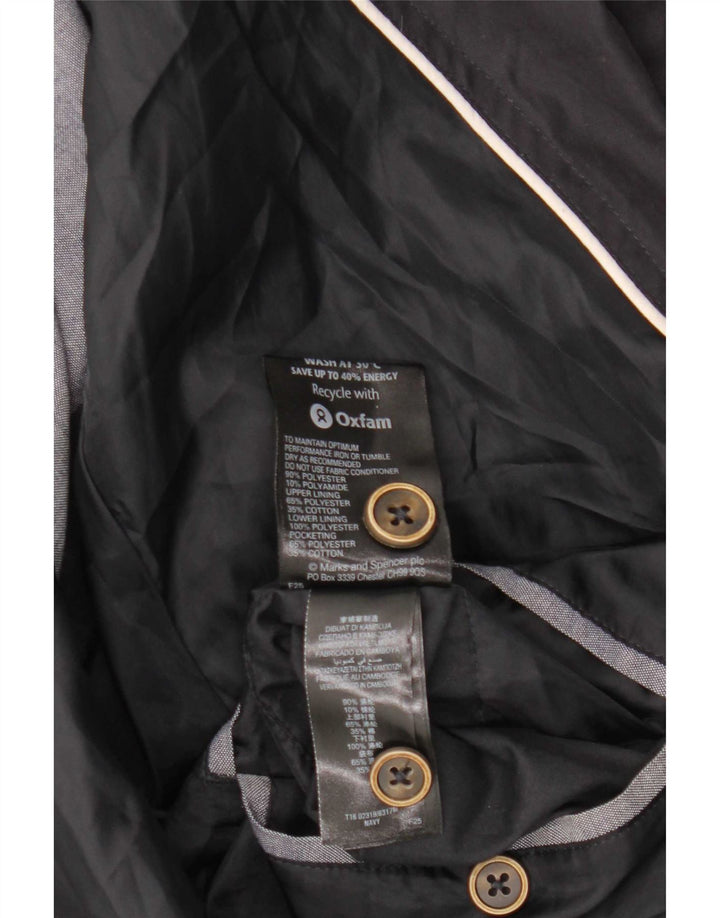 Marks & Spencer Chaqueta Bomber para Hombre UK 40 Grande Poliéster Azul Marino