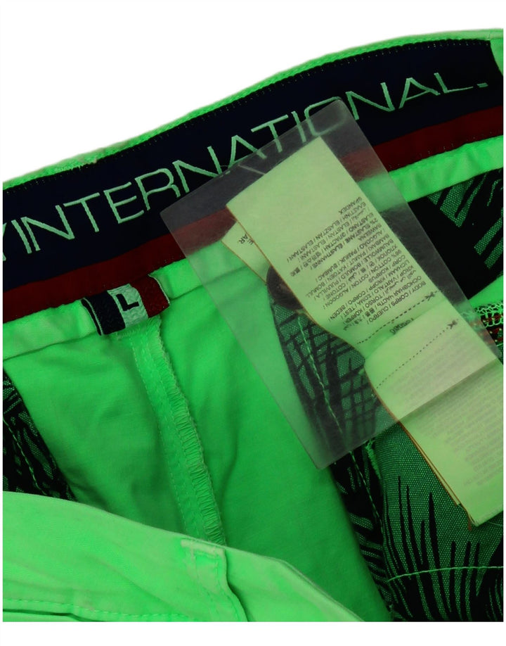 Superdry Chinos Cortos Para Hombre Grande W36 Algodón Verde