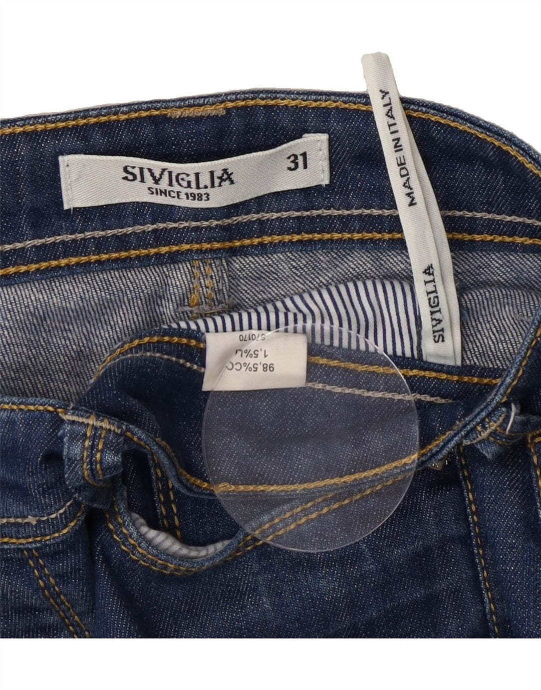SIVIGLIA Womens Straight Jeans W31 L33 Blue Cotton Vintage SIVIGLIA and Second-Hand SIVIGLIA from Messina Hembry 