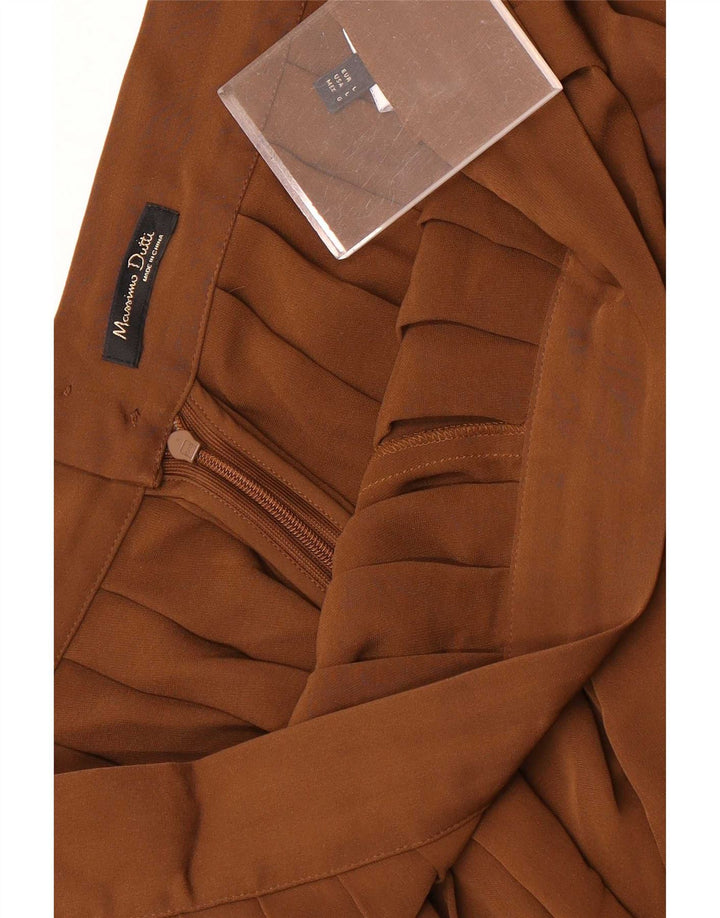 Pantalón Capri Cullotes Mujer Massimo Dutti Grande W32 L22 Marrón Poliéster
