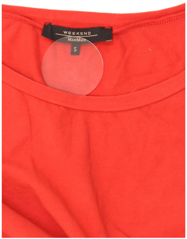 Max Mara Top de fin de semana para mujer manga 3/4 UK 10 Small Red
