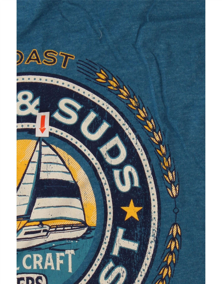 Izod - Camiseta con gráfico de agua salada para hombre, talla grande, algodón azul