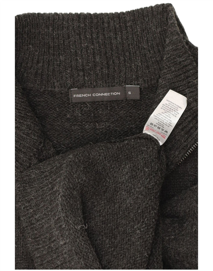 French Connection Jersey De Cuello Con Cremallera Para Hombre Pequeño Acrílico Gris