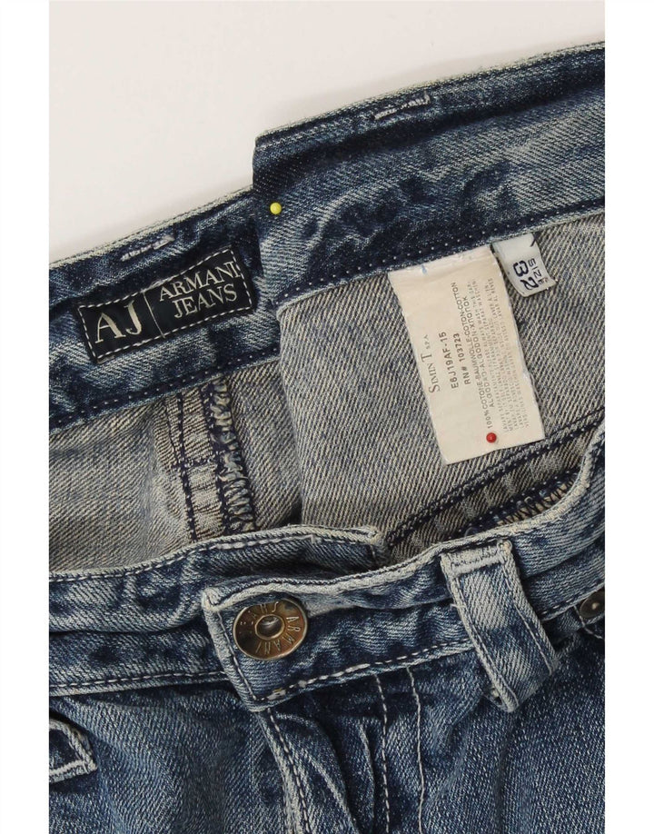Jeans Armani Mujer Rectos W32 L29 Algodón Azul