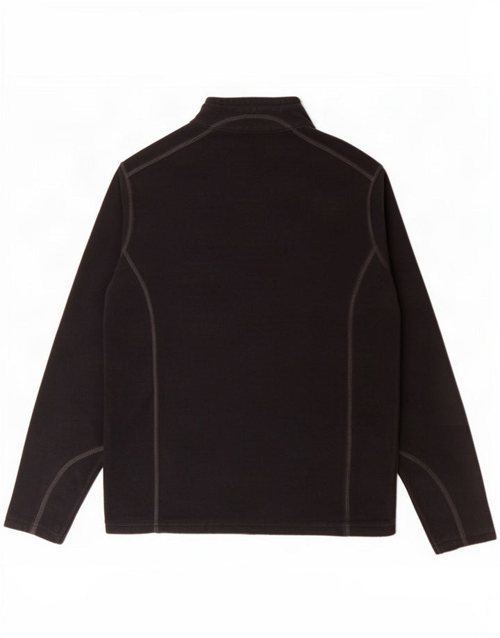 Columbia Jersey de forro polar con cuello y cremallera para hombre Poliéster negro mediano