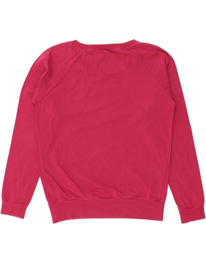 RIFLE Womens Graphic Sweatshirt Jumper UK 12 Medium Pink Cotton Vintage Rifle and Second-Hand Rifle from Messina Hembry 