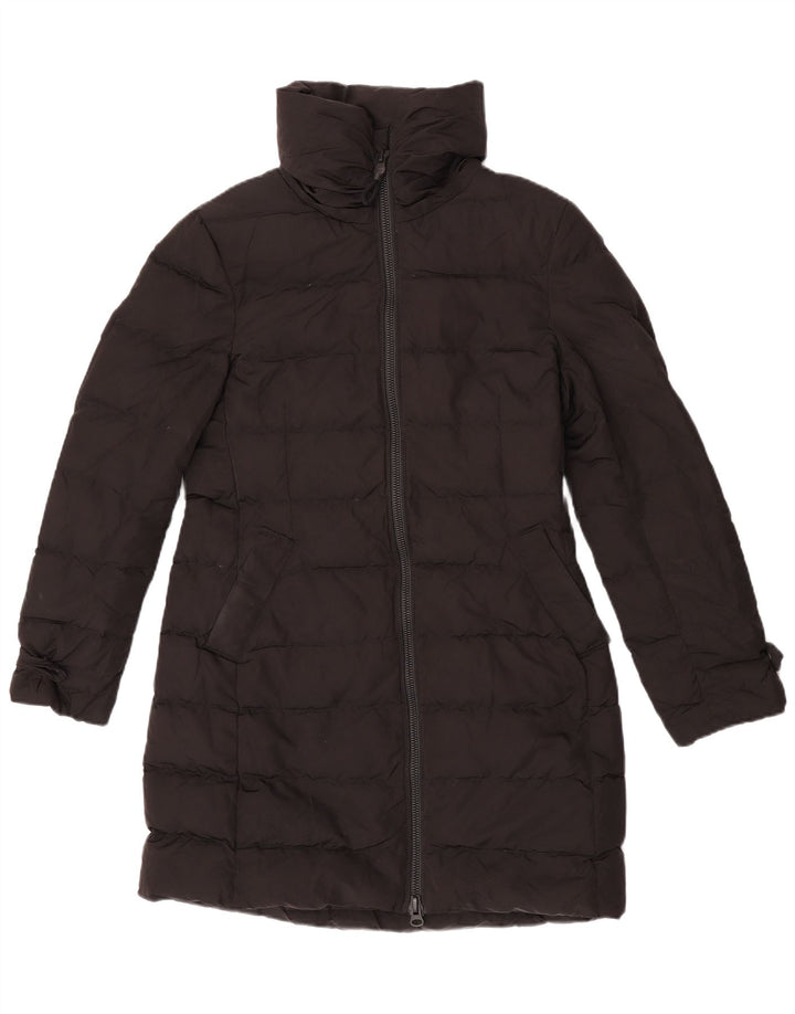 Zara Mujer Abrigo Acolchado UK 44 Mediano Negro