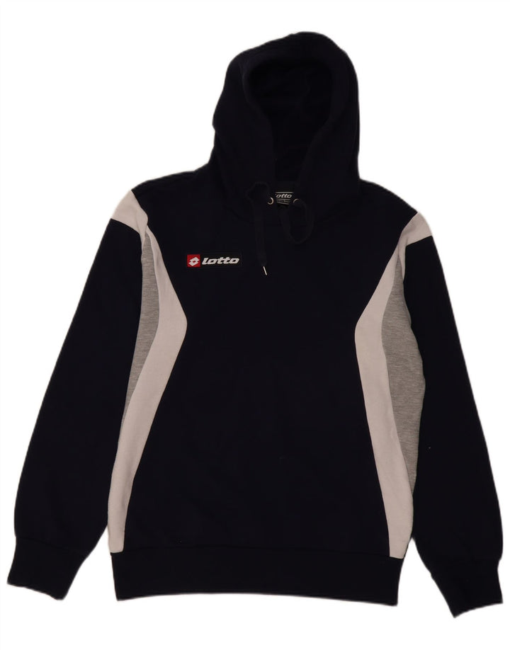 LOTTO Jersey con capucha para hombre, talla grande, color azul marino
