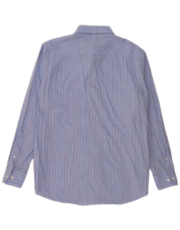 Nautica Camisa para hombre talla 16 1/2 grande azul cuadros algodón