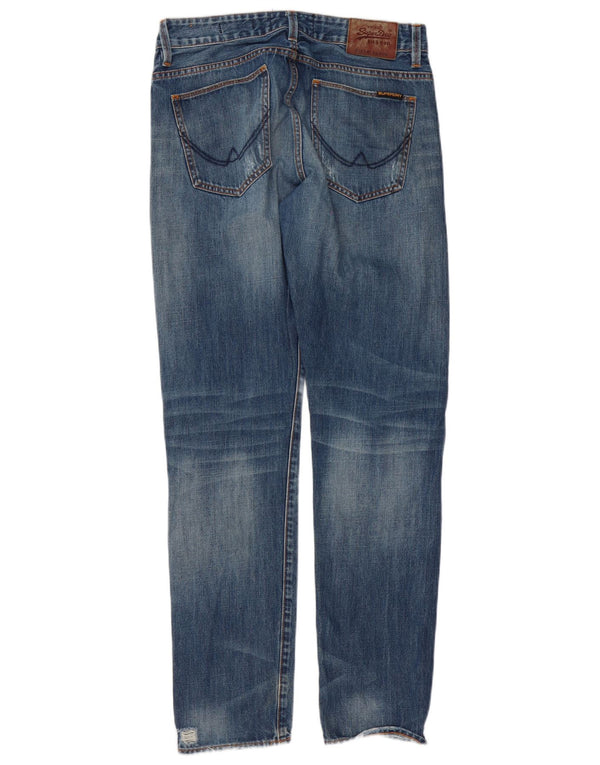 Superdry Vaqueros cónicos de corte holgado y desgastados para hombre W32 L32 Algodón azul