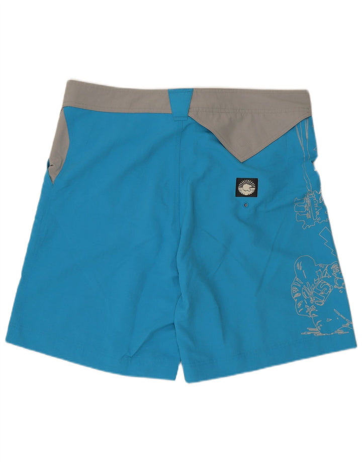 Puma Bañador con gráfico para hombre, talla grande, poliéster azul