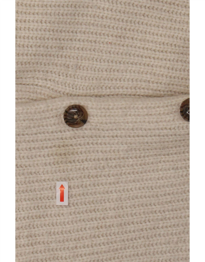 FAT FACE Suéter tipo cárdigan extragrande para mujer UK 10 Small White Nylon