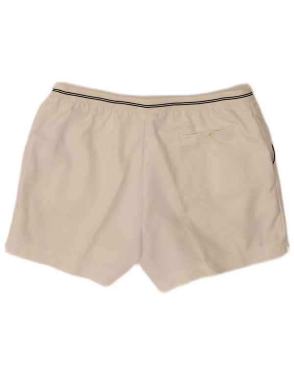 Campagnolo Pantalones Cortos Chinos Hombre W32 Poliéster Blanco Medio