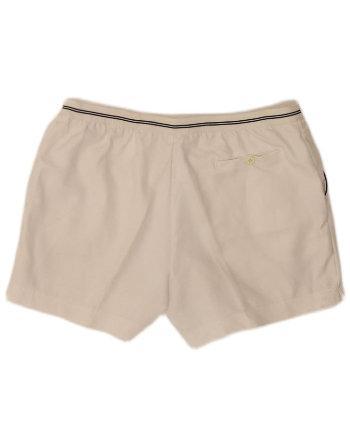 Campagnolo Pantalones Cortos Chinos Hombre W32 Poliéster Blanco Medio