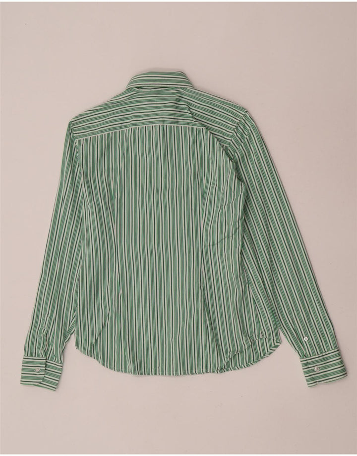 Ralph Lauren Camisa para mujer US 8 Algodón a rayas verde medio