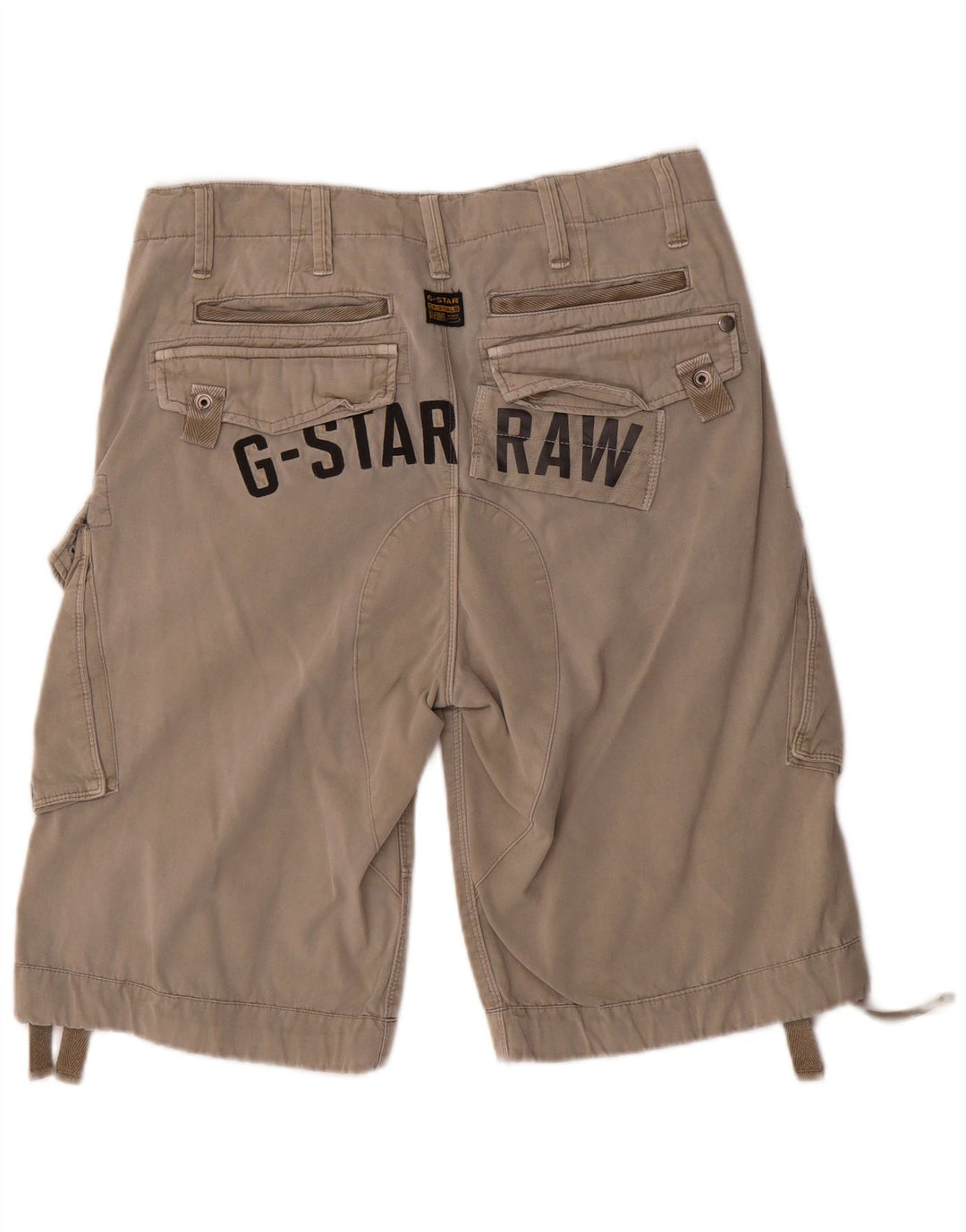 G-STAR Mens 3301 Graphic Cargo Shorts W32 Gris Medio