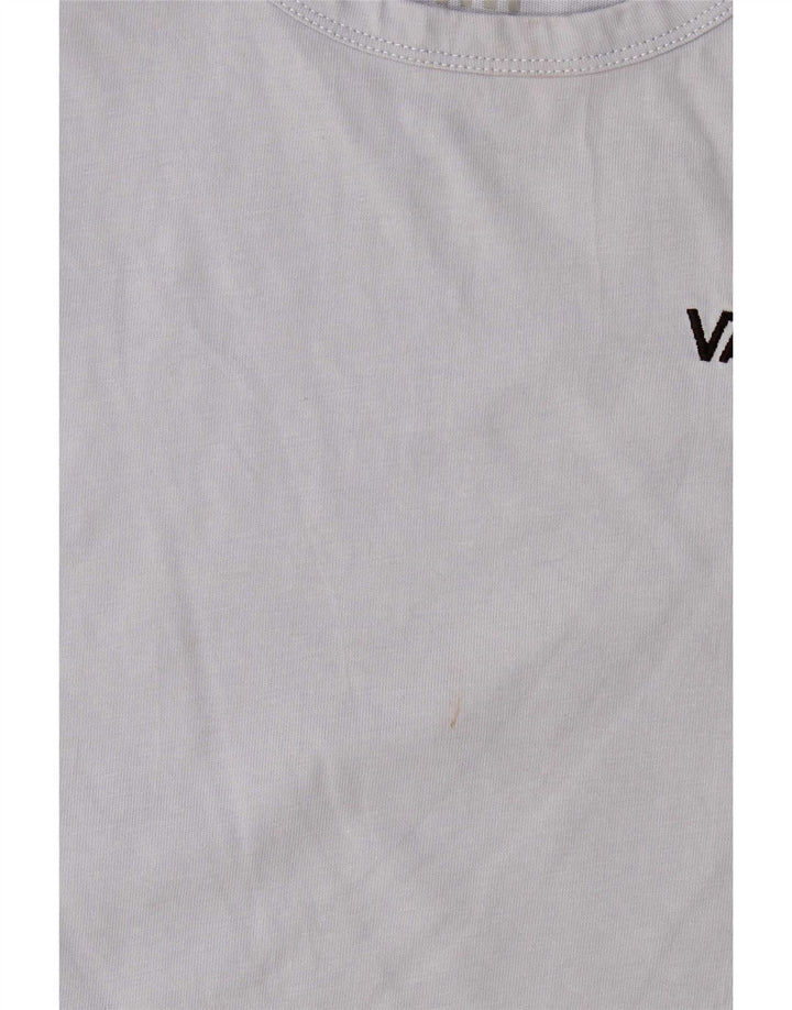 Vans Top corto sin mangas para mujer UK 12 Algodón azul medio