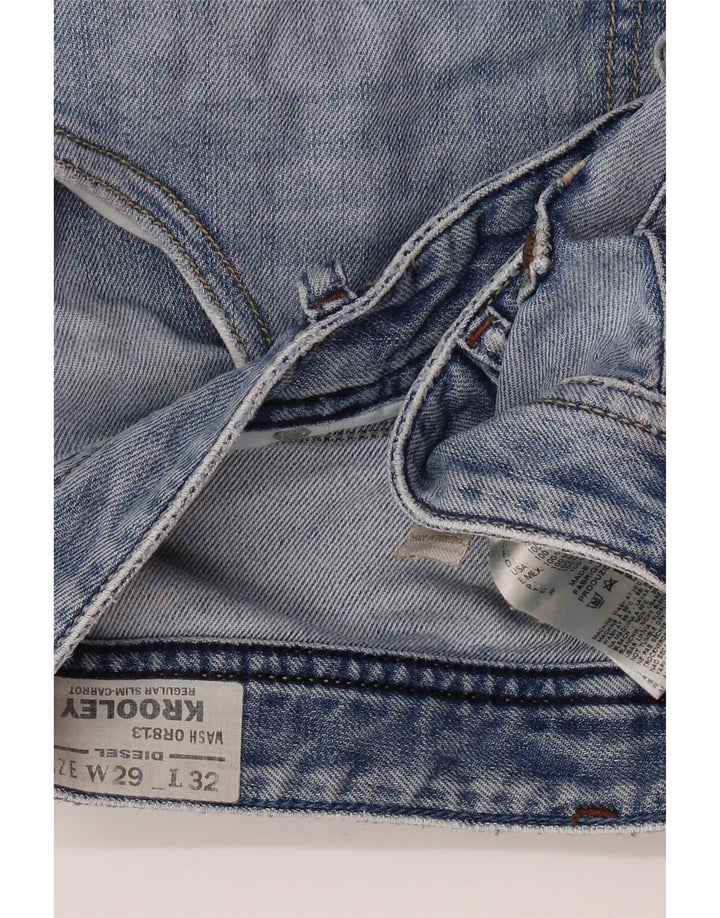 DIESEL Hombre Krooley Regular Carrot Slim Jeans W29 L32 Algodón Azul
