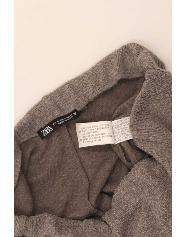 Zara Mujer Pantalón Chándal UK 8 Small Gris Poliéster