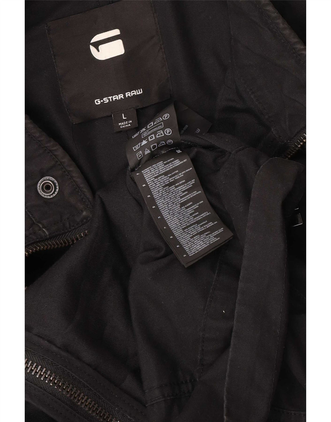 G-Star Chaqueta Racer para hombre UK 40 Grande Algodón negro
