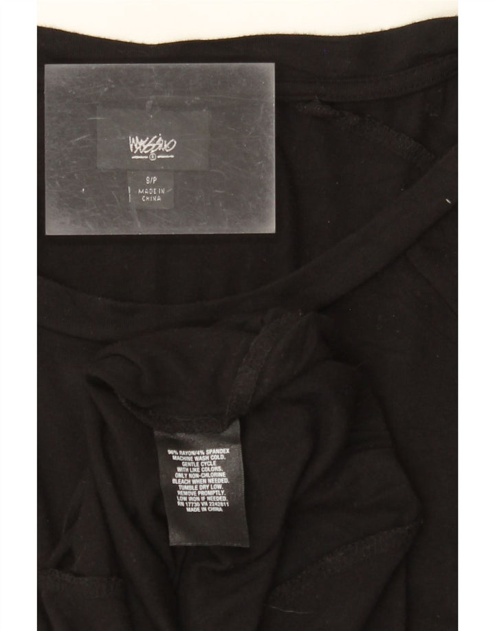 MOSSIMO Vestido largo de manga 3/4 para mujer UK 40 Small Rayón negro