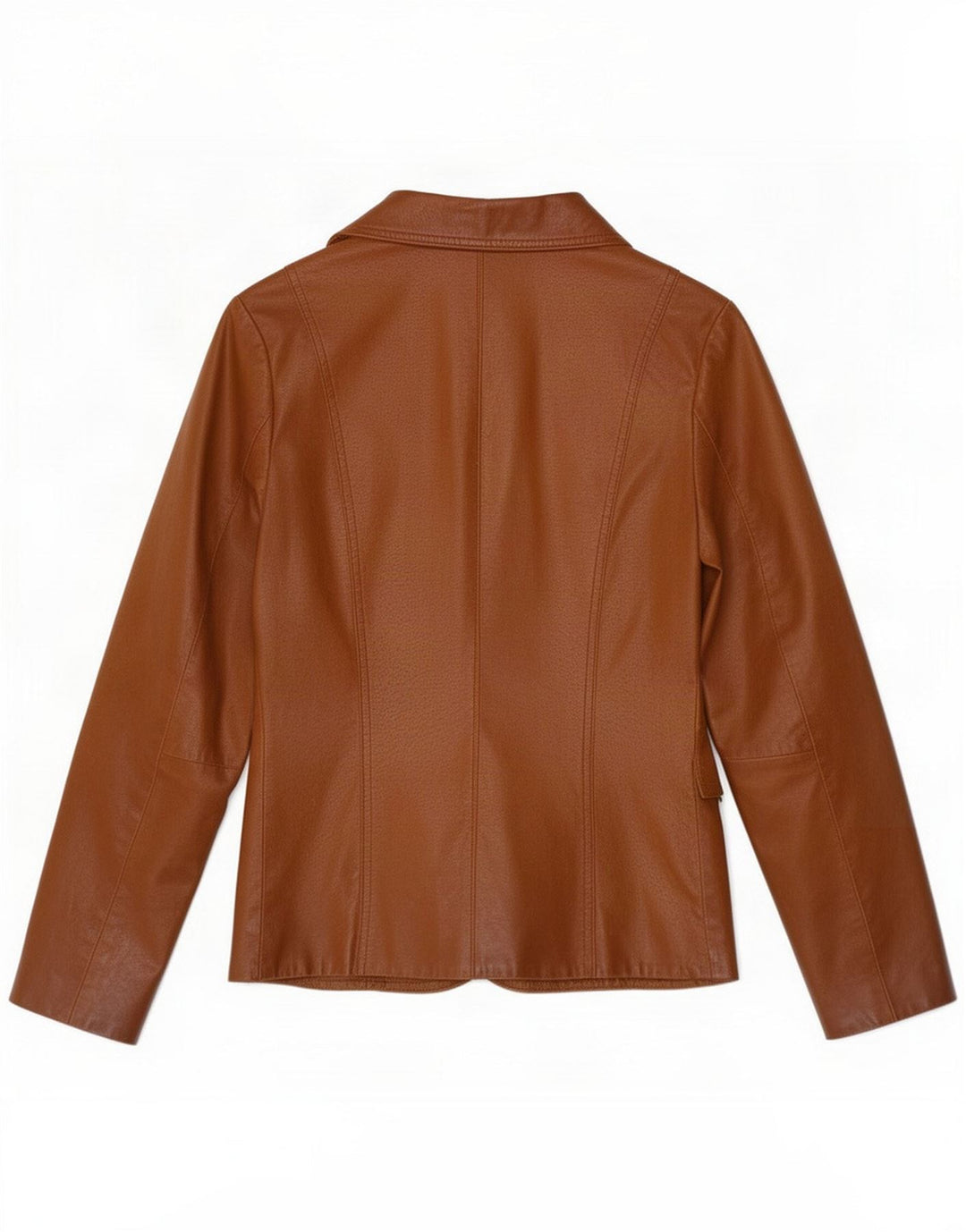 Chaqueta tipo blazer de cuero con 3 botones para mujer Bay UK 8 Small Brown