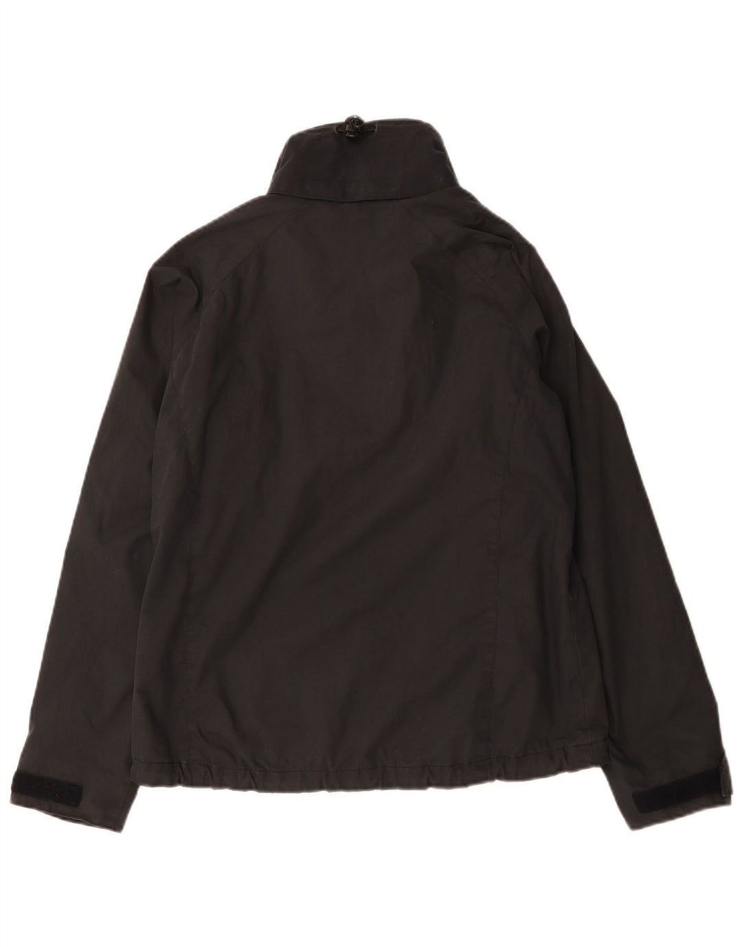 Jack Wolfskin Chaqueta impermeable para mujer UK 12/14 Mediana Negro Poliéster