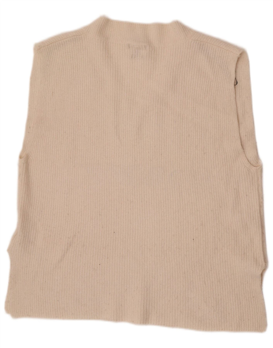 Massimo Dutti Camiseta Sin Mangas Mujer UK 44 Mediano Blanco Roto Poliamida