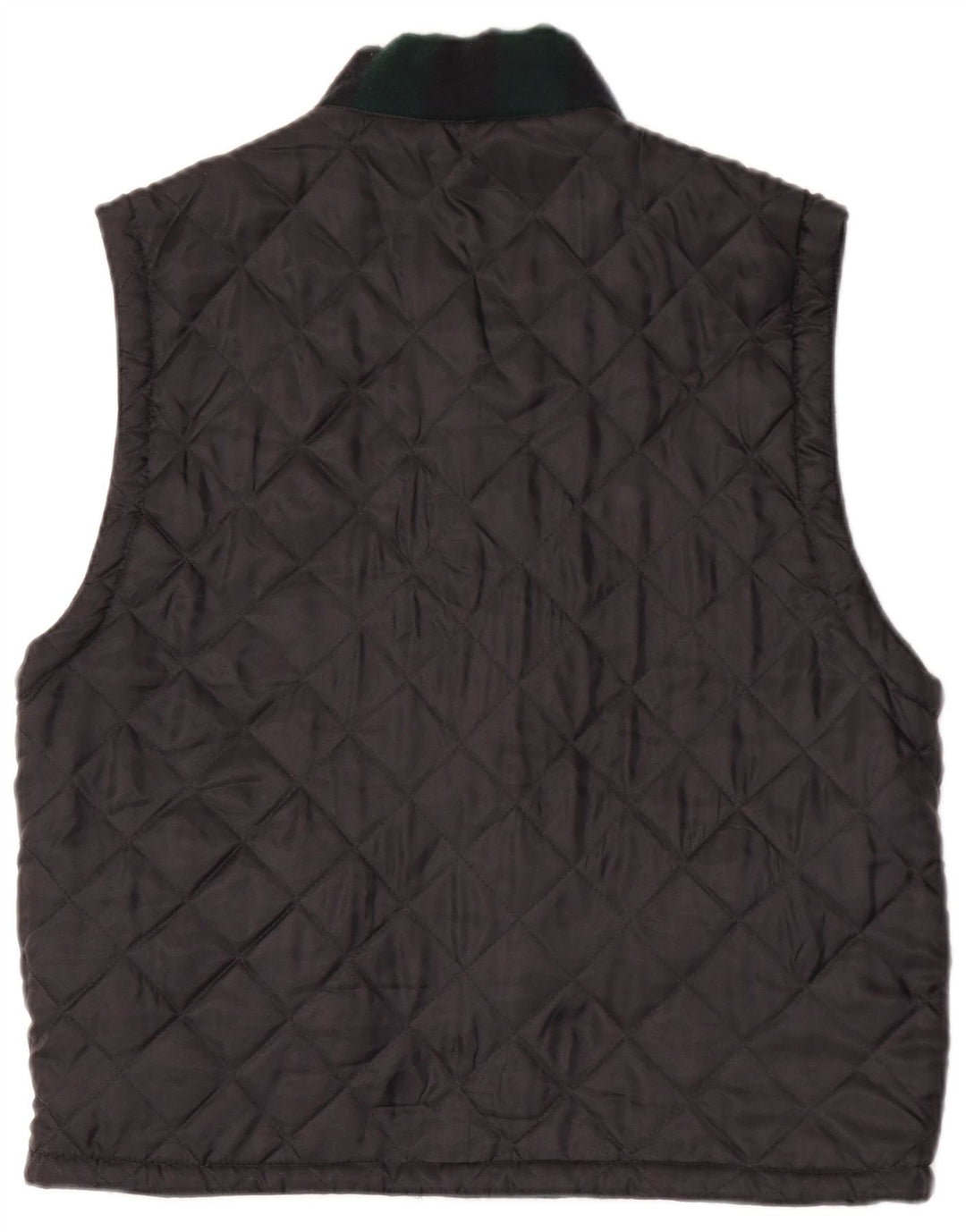 Vintage hombres acolchado chaleco Reino Unido 38 medio negro