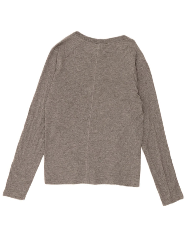 Nike Camiseta de manga larga para mujer UK 10 Small Gris Algodón