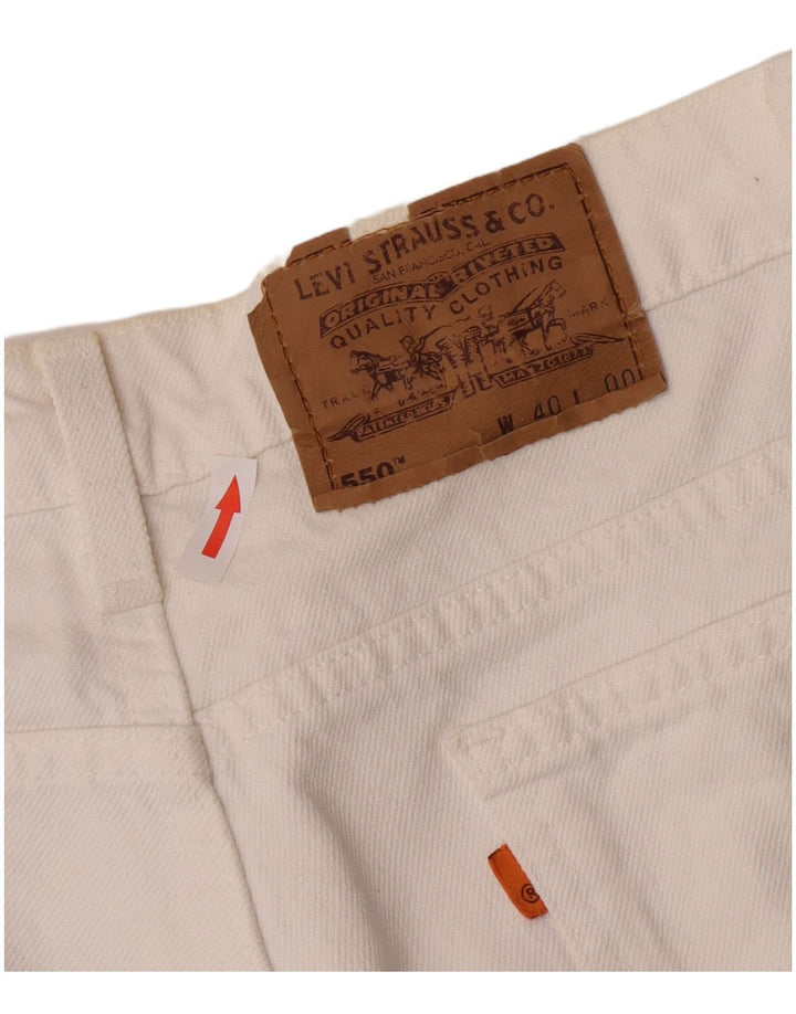 Levi's Mens 550 Shorts De Mezclilla W40 XL Algodón Blanco