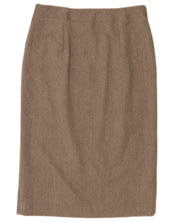 Falda recta Marella para mujer UK 46 Large W34 Lana virgen gris