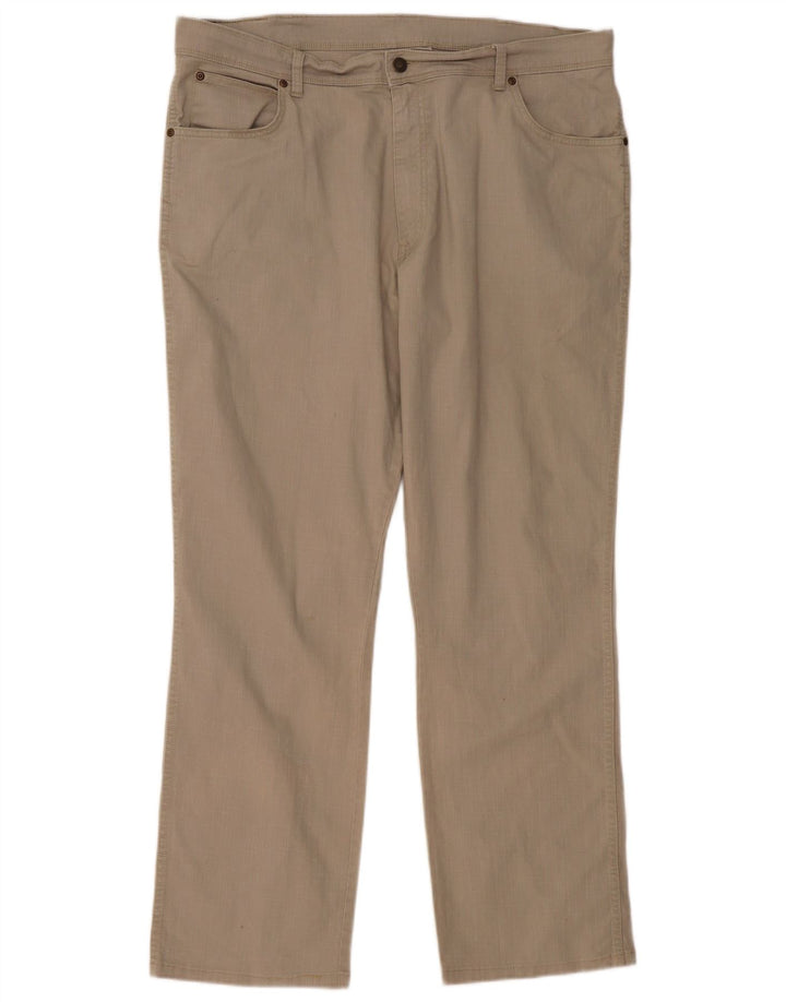 WRANGLER Pantalones casuales rectos de corte regular para hombre W40 L32 Algodón beige