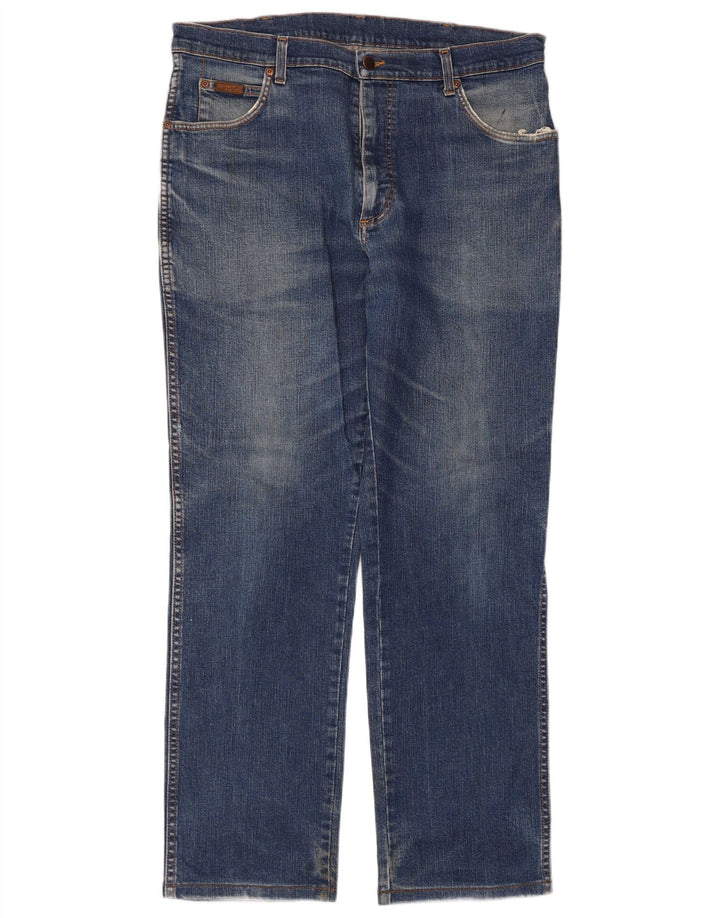 Wrangler Vaqueros rectos Texas para hombre W38 L32 Algodón azul