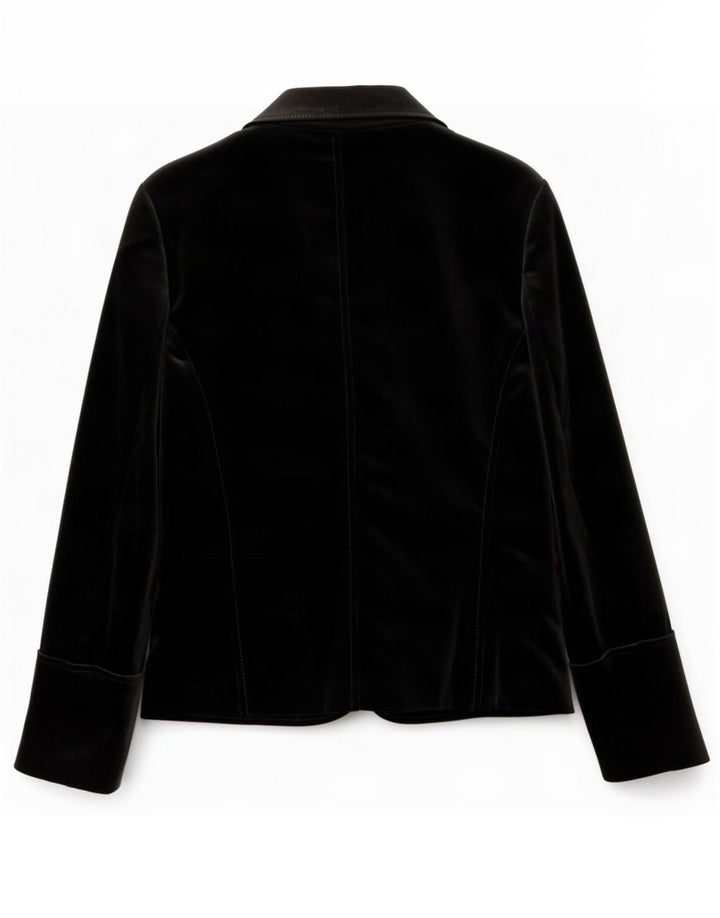 Hugo Boss Chaqueta Blazer de Terciopelo con 1 Botón para Mujer UK 10 Small Black