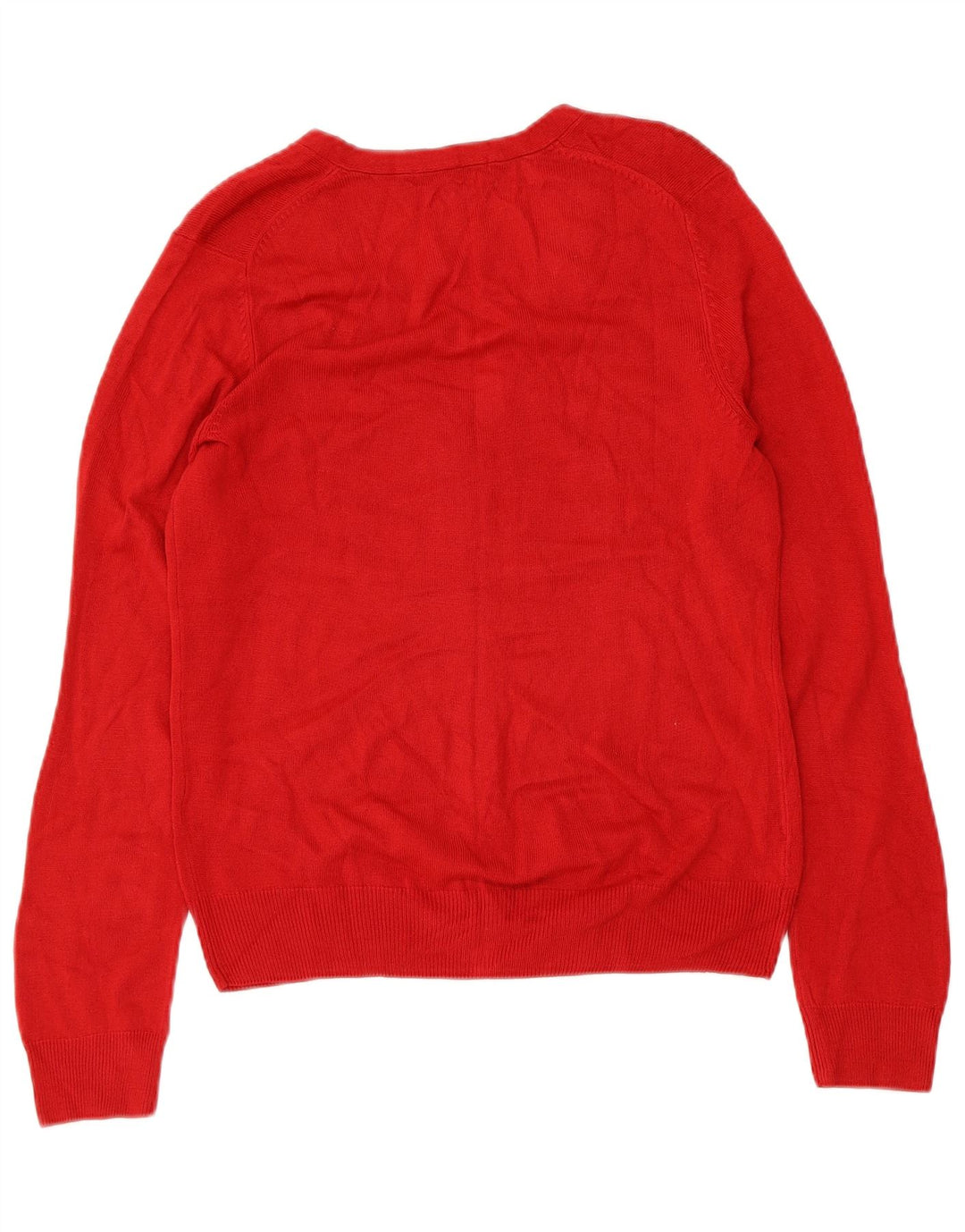 MARKS & SPENCER Suéter tipo cárdigan para mujer Reino Unido 12 Acrílico rojo mediano