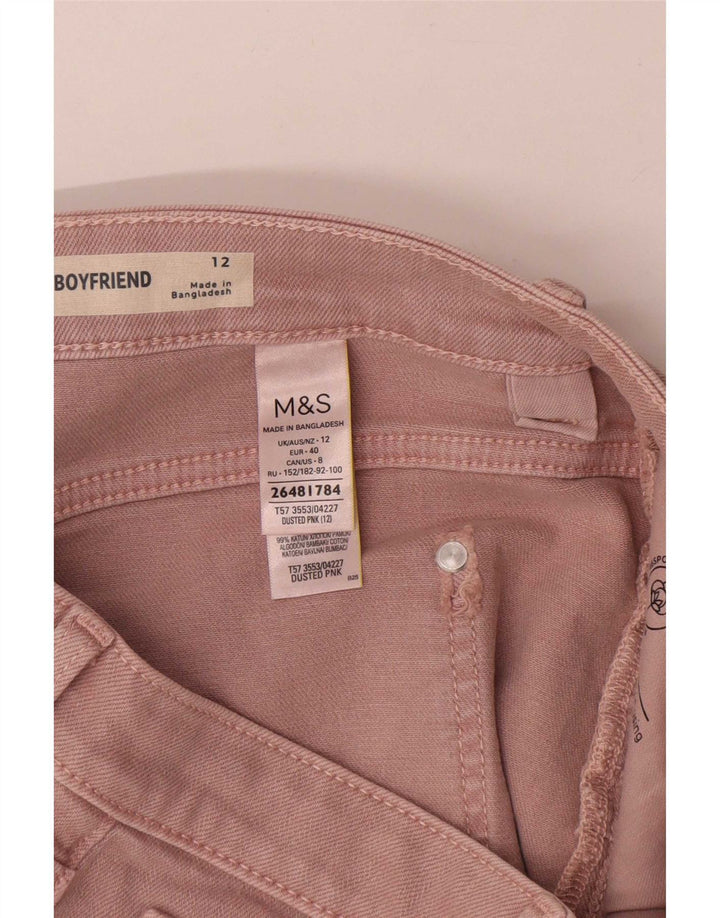Marks & Spencer Pantalones cortos vaqueros para mujer UK 12 Medium W30 Algodón rosa