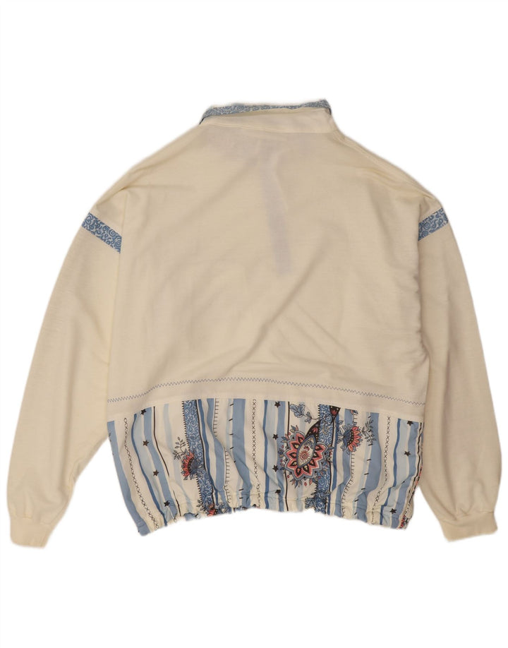 Sudadera tipo jersey de gran tamaño para mujer Canyon EU 40 Medium Off White Floral