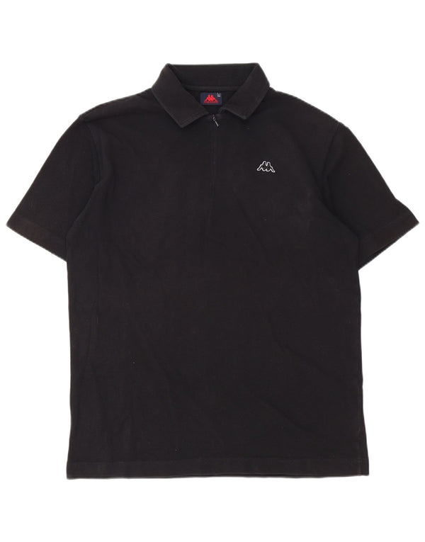 Kappa Polo Hombre Grande Algodón Negro