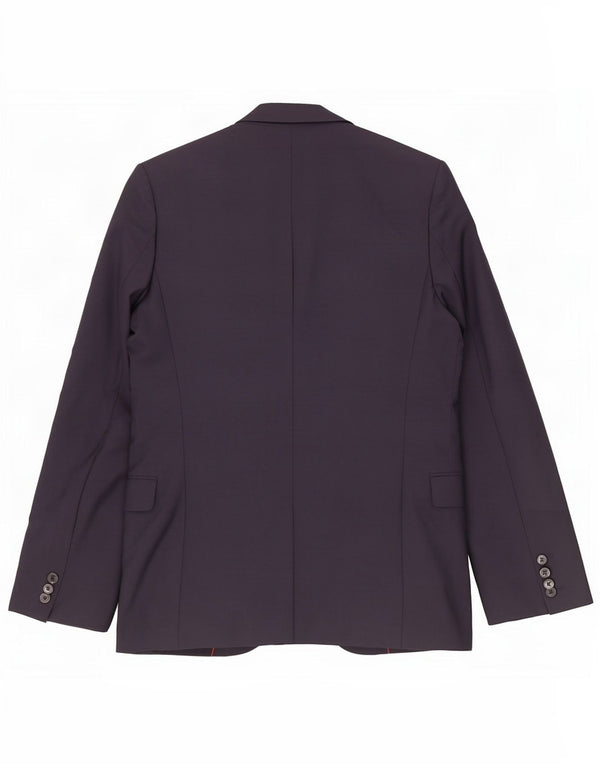 Hugo Boss Chaqueta Blazer de 2 Botones para Hombre US 36 Small Azul Marino Lana Virgen