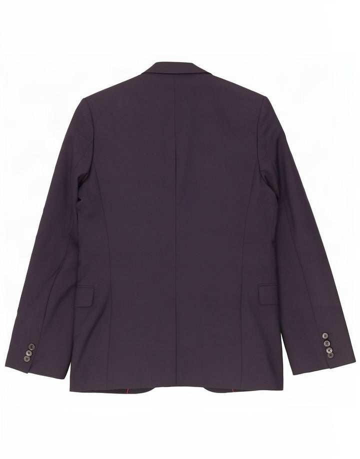 Hugo Boss Chaqueta Blazer de 2 Botones para Hombre US 36 Small Azul Marino Lana Virgen