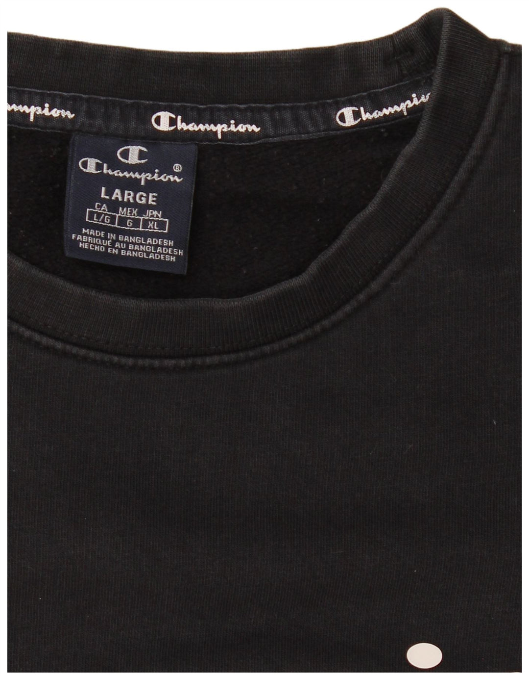 CHAMPION Sudadera gráfica para hombre Jumper Large Azul marino Algodón