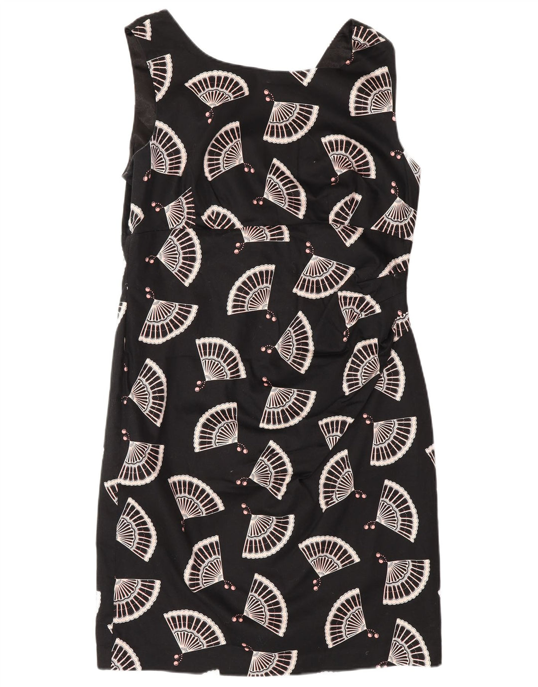 Oasis Vestido tubo sin mangas con estampado abstracto para mujer UK 40 grande Negro