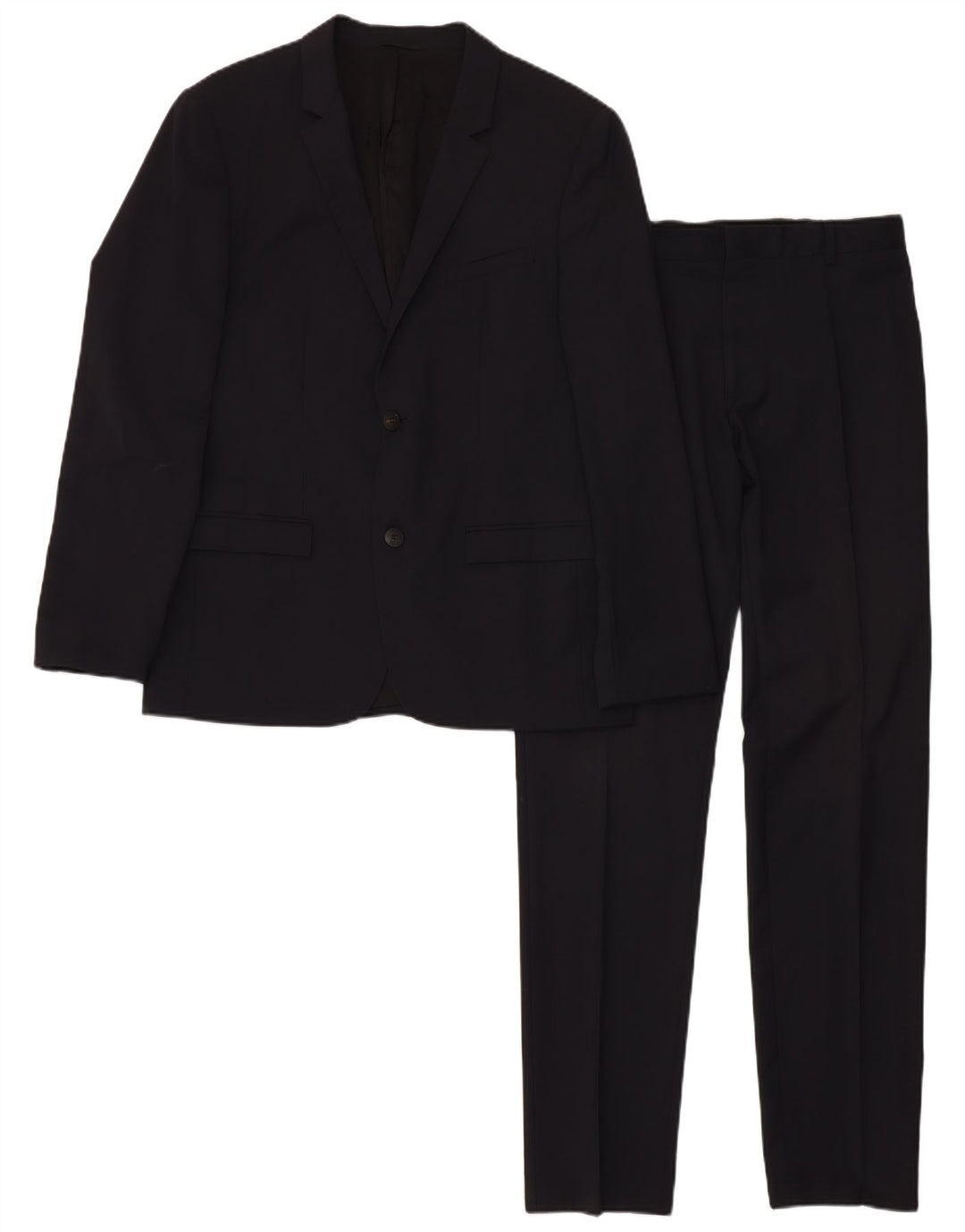 Calvin Klein Traje de 2 piezas con 2 botones para hombre IT 50 Grande W34 L33 Lana negra