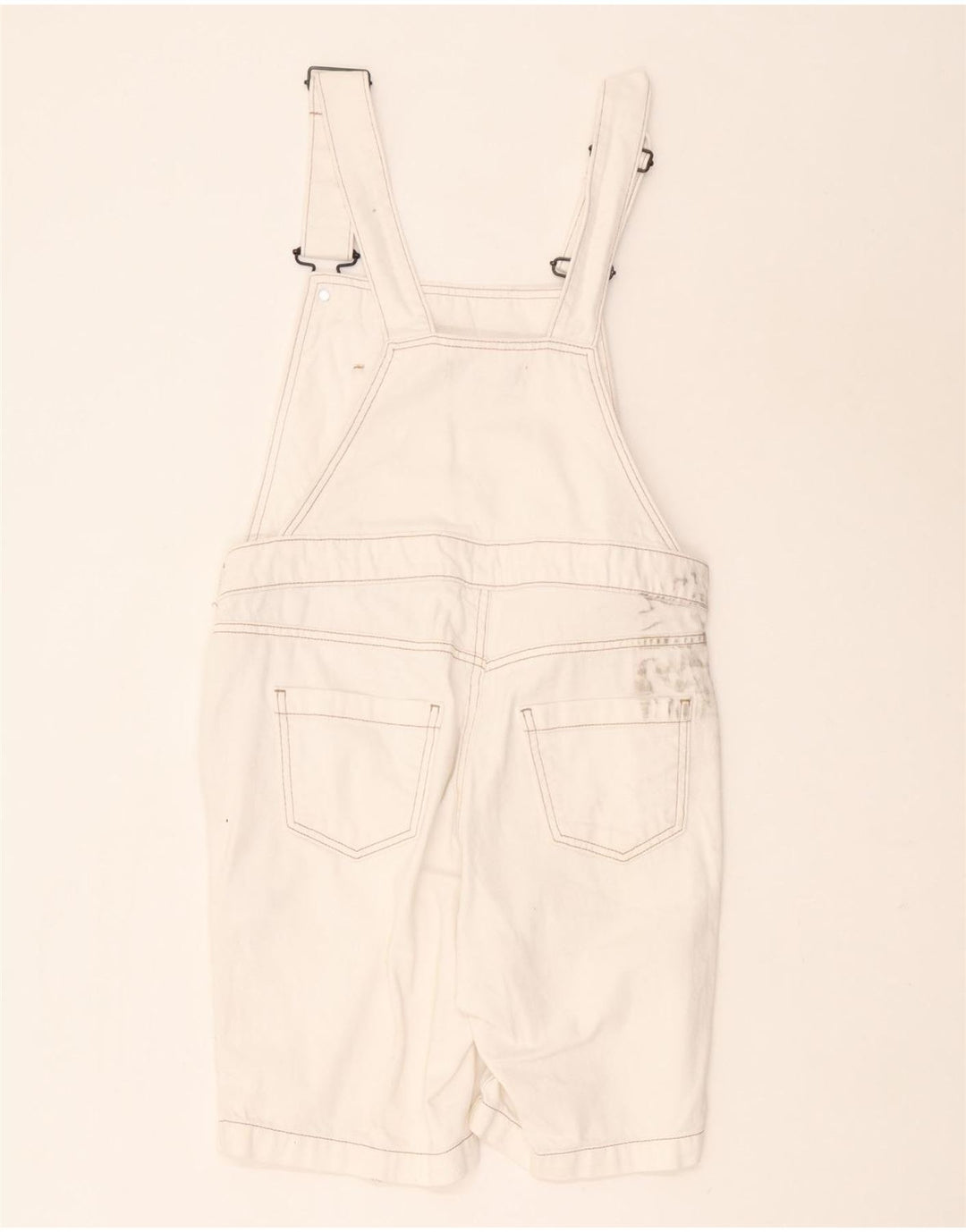 White Stuff Pantalones cortos tipo peto para mujer UK 8 Small W30 Algodón blanco