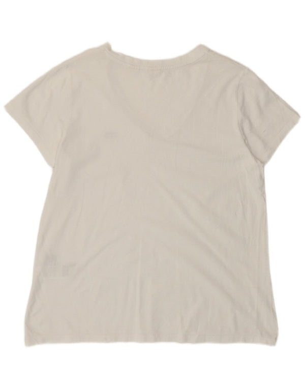 Levi's Camiseta para Mujer Top UK 44 Grande Algodón Blanco