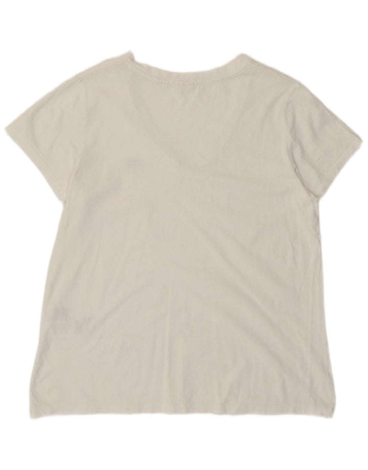 Levi's Camiseta para Mujer Top UK 44 Grande Algodón Blanco