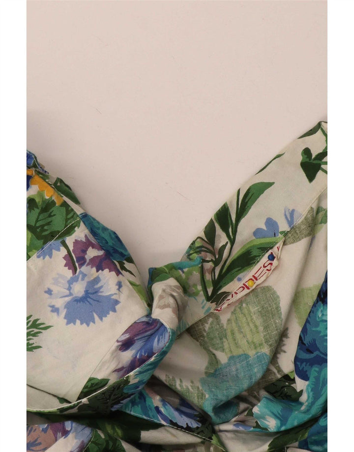 Express Vestido acampanado para mujer UK 44 Grande Blanco Floral