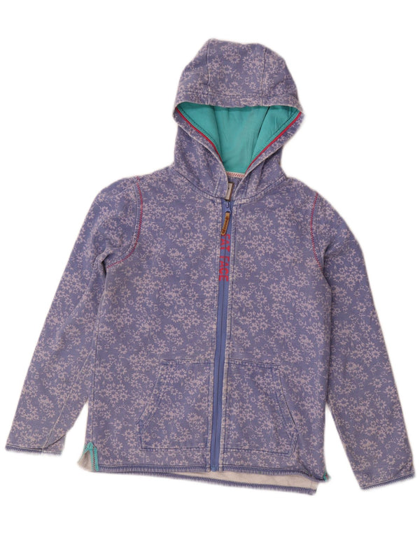 Fat Face Sudadera con capucha y cremallera para niña 13-14 años Púrpura Floral